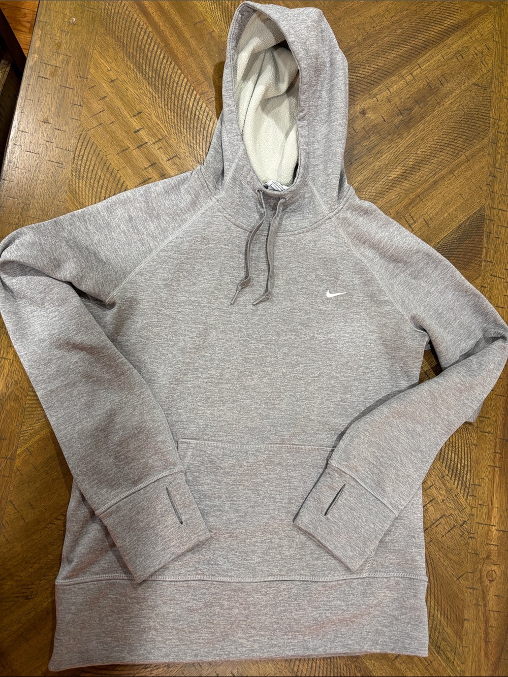 Nike Women's Gray Hooded Pullover Sweatshirt
